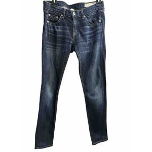 Rag & Bone Dre In BEVERLYS Dark Blue Wash Skinny Jeans Sz 24 ~ Preowned0